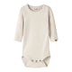 Lil' Atelier Hosszú ujjú bordázott baba body Turtledove