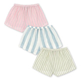 Konges Slojd rövid rövidnadrág lányoknak Asli Basil/Orchid/Bleu Stripe 3-pack 3 db