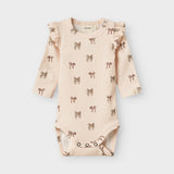 Lil' Atelier Baby Body Slim ezüst bazsarózsa masni NBFGAVO