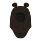 Huttelihut Gyerek gyapjú balaklava fülekkel Dark Brown Melange