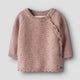 Lil' Atelier átlapolós kötött kardigán babáknak, Misty Rose NBFLAGUNA