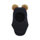 Huttelihut Gyerek gyapjú balaclava alpaka pomponokkal Dark Navy