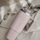AYA&IDA Termoszbögre szívószállal 885 ml Soft Rose